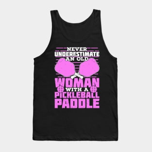 Old Woman Pickleball Player Gift Tank Top